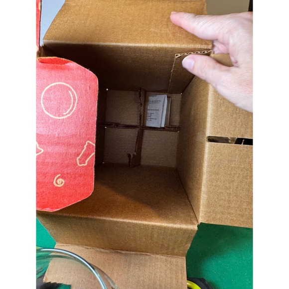 Pfaltzgraff Christmas Heritage Floating Candle Holder Glass Holly Ribbon Design - Picture 6 of 6